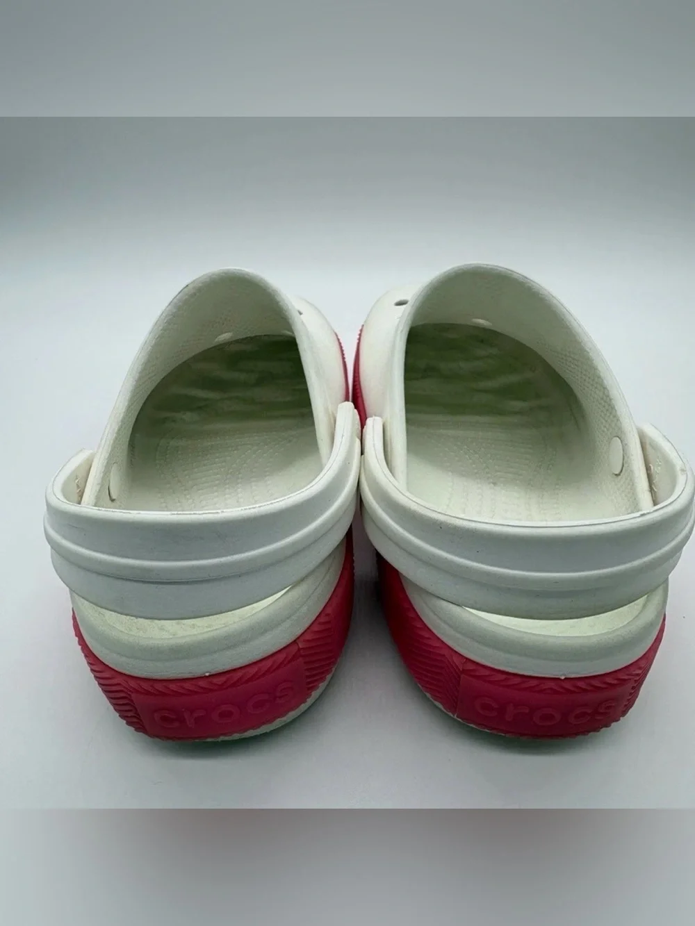 CROCS Classic Clog White with Pink Platform
